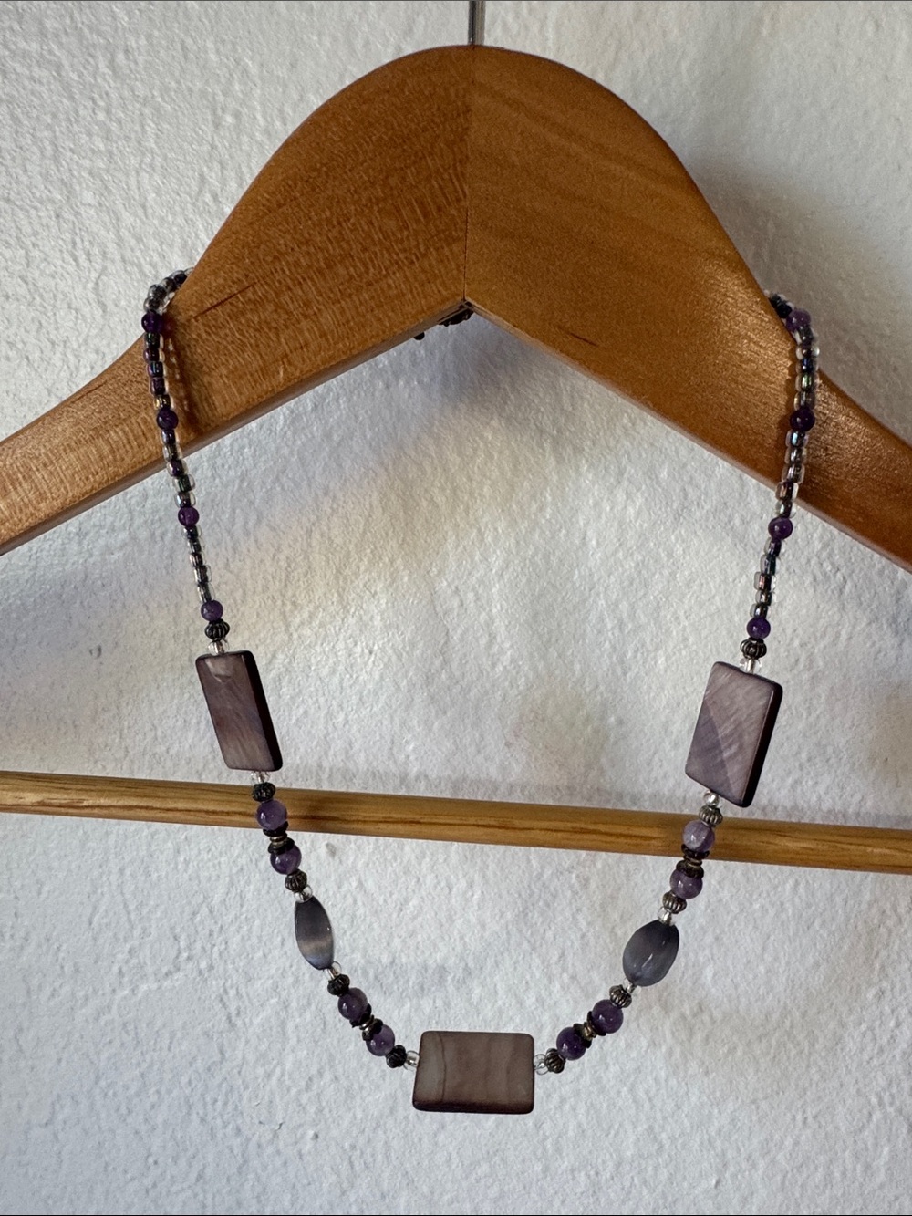 Purple Beaded Toggle Necklace